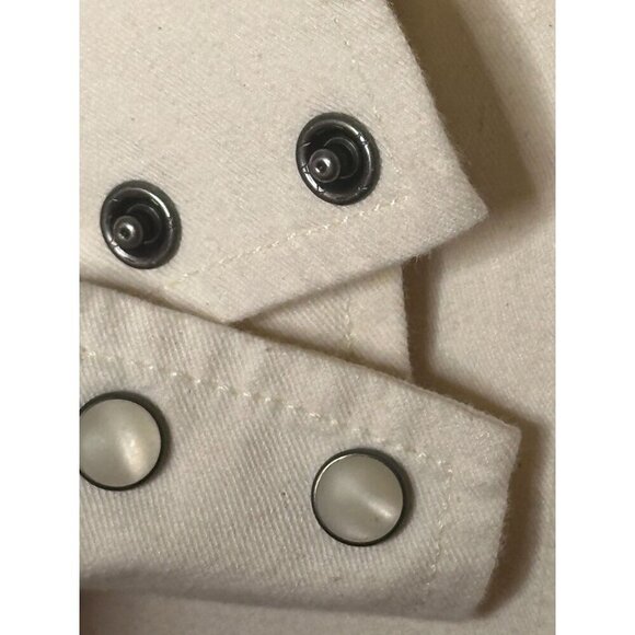 Gap Studded Western Shirt Womens S Cream Pearl Buttons Retro Rockabilly Y2K 90s - Picture 7 of 8